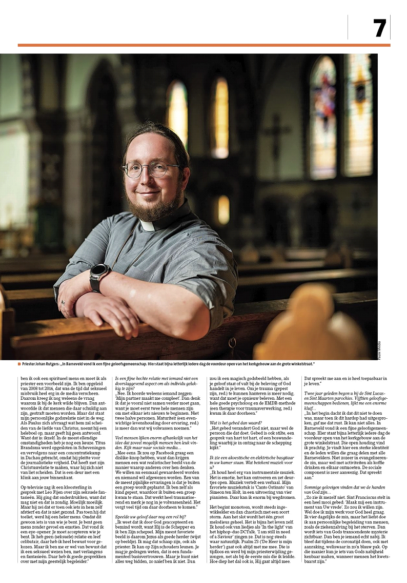 Artikel Barneveldse krant Pastor Johan Rutgers