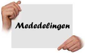 Mededelingen 11, 13 en 16 november
