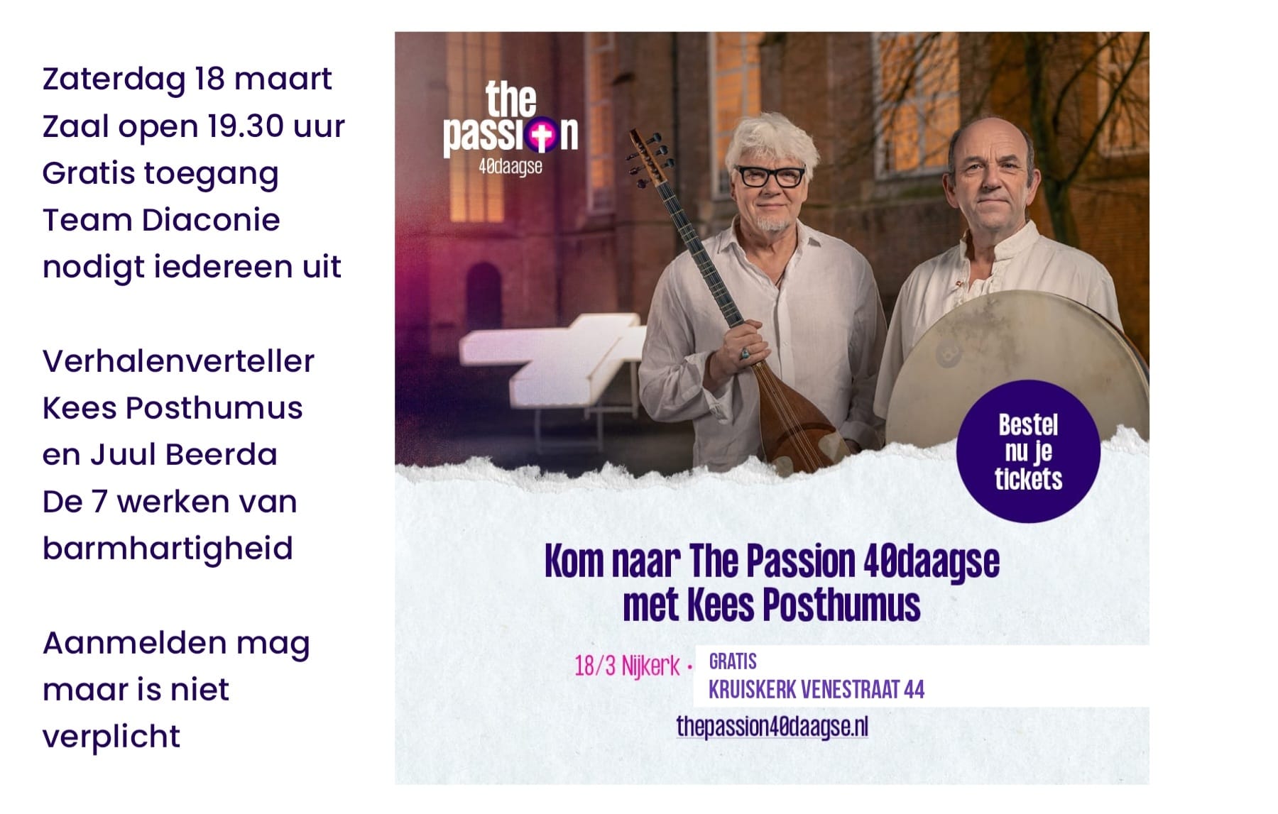 The Passion 40daagse zondag 18 maart 2023