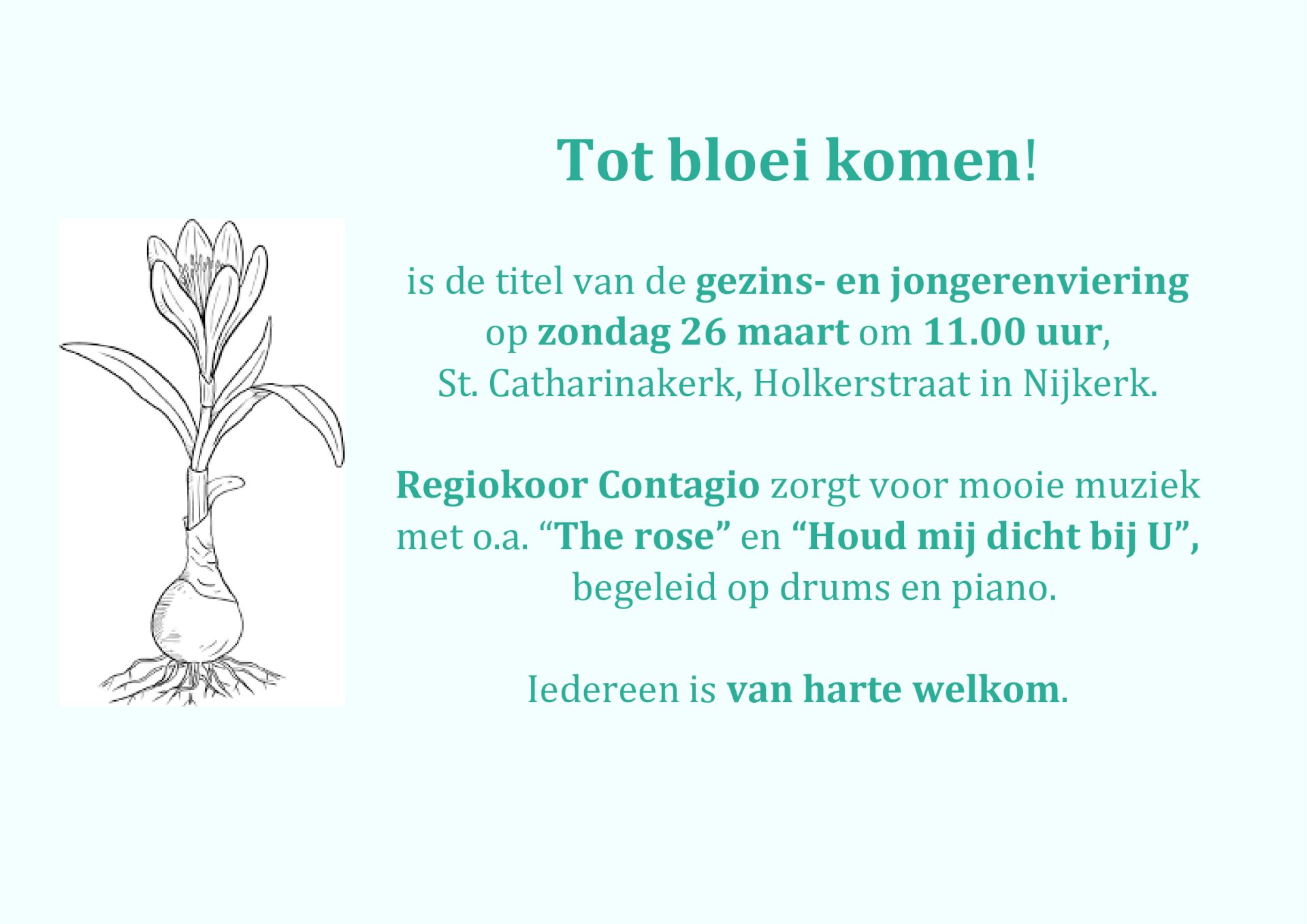 Jeugd- en gezinsviering 26 maart