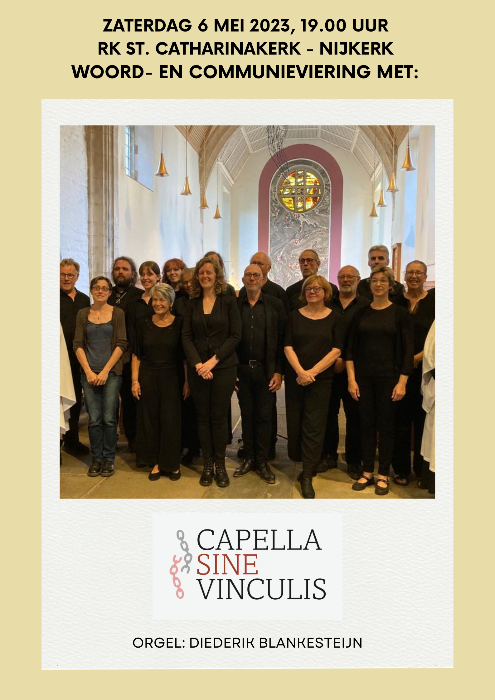 Zaterdagavondviering met Capella Sine Vinculis